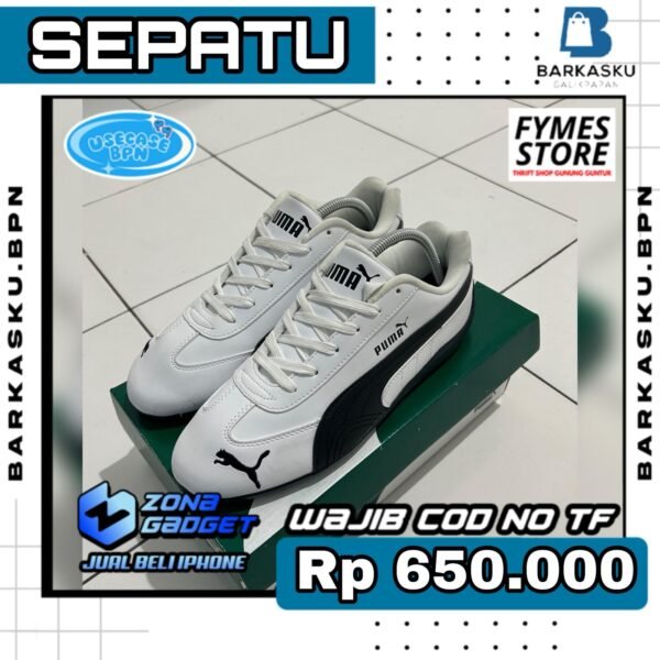 Sepatu Puma Speedcat Putih ukuran 43 rapak balikpapan